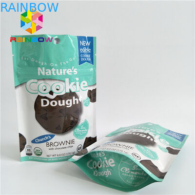 Reusable Stand Up Bags Customized Printing Tear Notches For Cookie