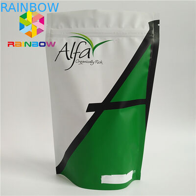 Eco - Friendly Aluminum Foil Stand Up Bags , Plastic Pouch Packaging  For Tea protein powder.