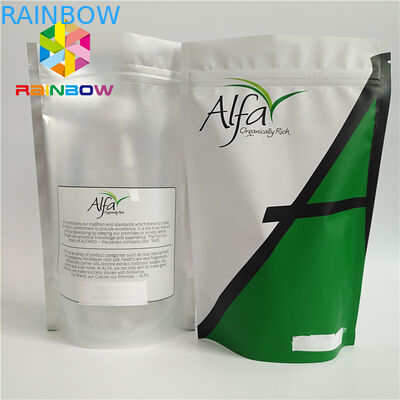 Eco - Friendly Aluminum Foil Stand Up Bags , Plastic Pouch Packaging  For Tea protein powder.