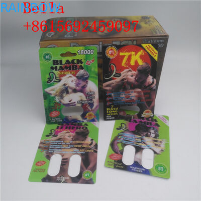 Black Plastic Blister Packaging For Male Enhancement Capsule Packaging