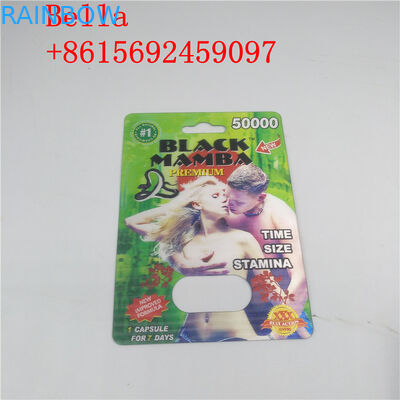 Black Plastic Blister Packaging For Male Enhancement Capsule Packaging