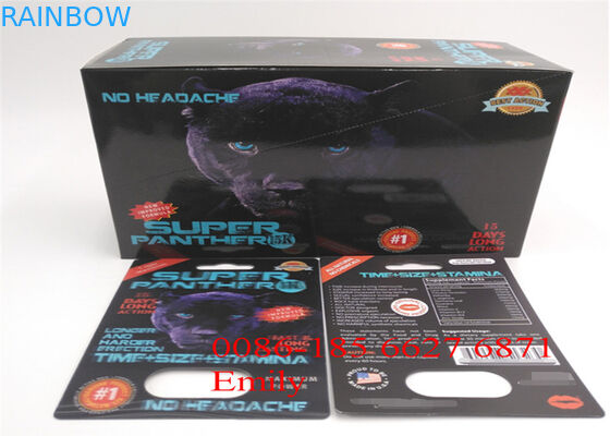 Coated Paper Blister Card Packaging Glossy Lamination For Sexual Enhancement Pills