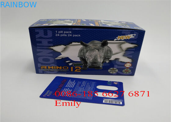 Coated Paper Blister Card Packaging Glossy Lamination For Sexual Enhancement Pills