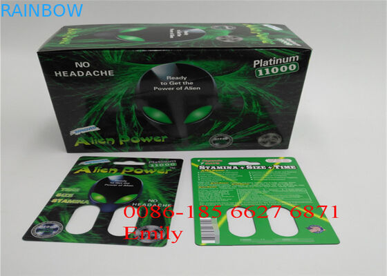 Coated Paper Blister Card Packaging Glossy Lamination For Sexual Enhancement Pills