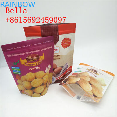 Zip Lock Snack Packaging Bags SGS FAD Certificated With Clear Bottom