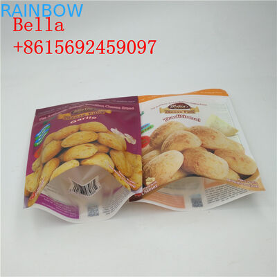 Zip Lock Snack Packaging Bags SGS FAD Certificated With Clear Bottom