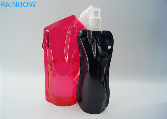 Transparent Liquid Spout Bag For Beverage / Energy Drink Packaging