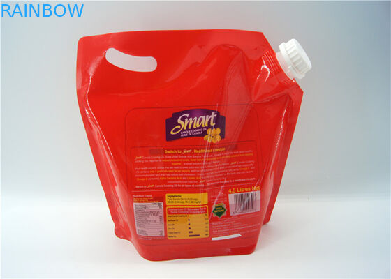 Transparent Liquid Spout Bag For Beverage / Energy Drink Packaging