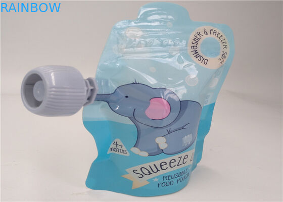 Transparent Liquid Spout Bag For Beverage / Energy Drink Packaging