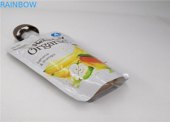 Transparent Liquid Spout Bag For Beverage / Energy Drink Packaging