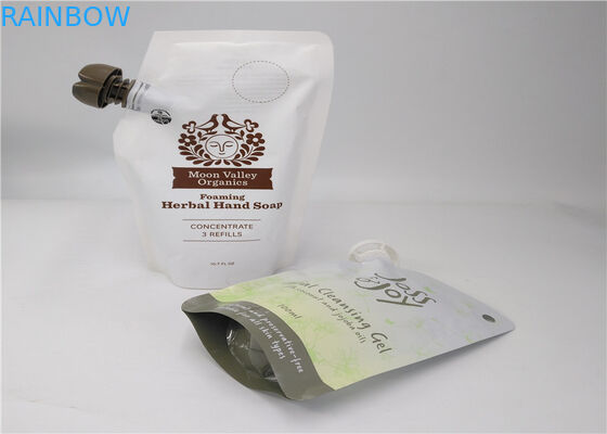 Transparent Liquid Spout Bag For Beverage / Energy Drink Packaging