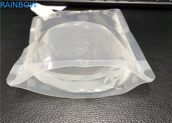 Transparent Liquid Spout Bag For Beverage / Energy Drink Packaging