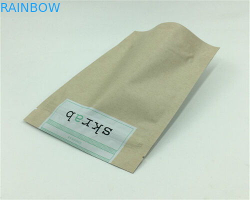 Front Side Clear Customized Paper Bags For Powder / Candy / Coffee