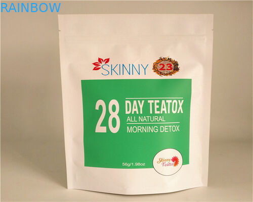 Front Side Clear Customized Paper Bags For Powder / Candy / Coffee