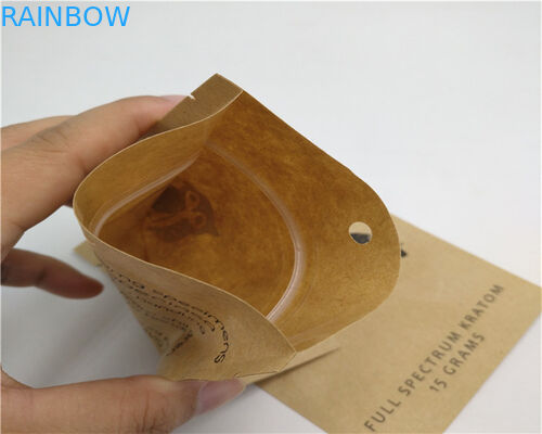 Front Side Clear Customized Paper Bags For Powder / Candy / Coffee