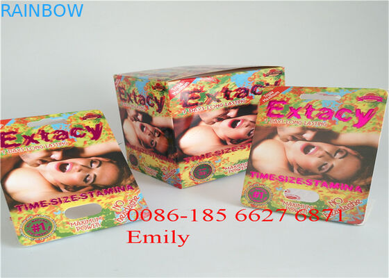 Convenient Rhino Pills Blister Pack Packaging With Embossing Surface Effect