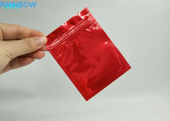 Foil Plastic Stand Up Pouch Packaging Three Side Sealed CMYK Color For Jewelry Gift