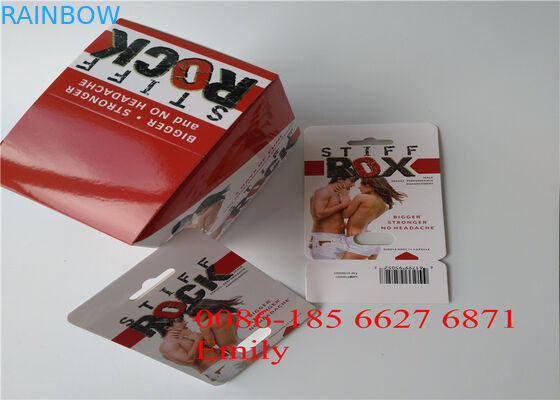 Paper Material Blister Card Packaging For All Nature FX9000 Penis Power Capsules