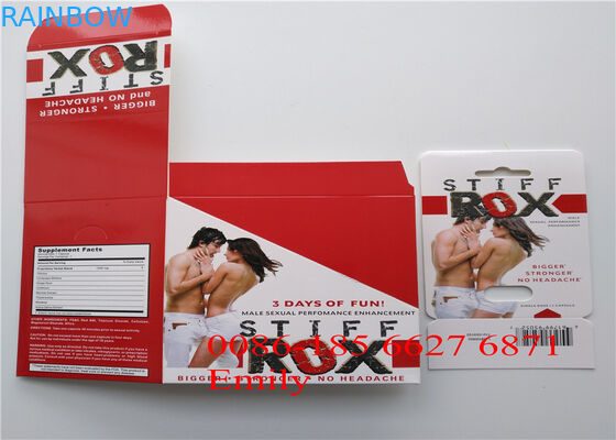 Paper Material Blister Card Packaging For All Nature FX9000 Penis Power Capsules
