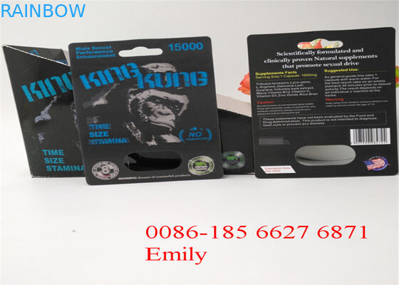 Paper Material Blister Card Packaging For All Nature FX9000 Penis Power Capsules