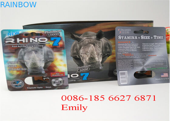 Paper Material Blister Card Packaging For All Nature FX9000 Penis Power Capsules