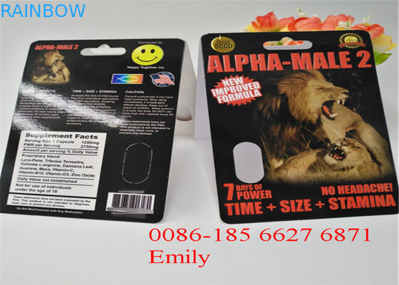 OEM Blister Card Packaging For Enhancing Max Man Capsules Packaging