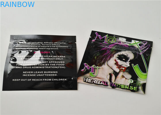 Aluminum Foil Herbal Incense Packaging Matte OPP Material With Transparent Color
