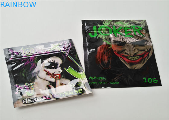 Aluminum Foil Herbal Incense Packaging Matte OPP Material With Transparent Color