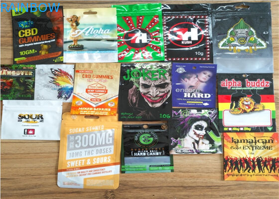 Aluminum Foil Herbal Incense Packaging Matte OPP Material With Transparent Color