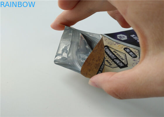 Small Size Herbal Incense Packaging Custom Logo Printed  With Aluminum Layer Laminated