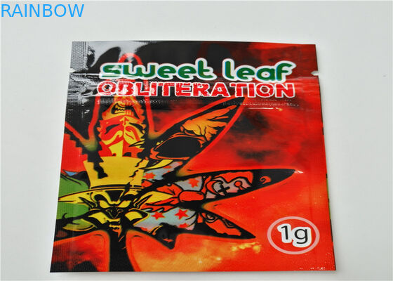 Small Size Herbal Incense Packaging Custom Logo Printed  With Aluminum Layer Laminated