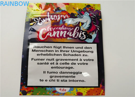 Small Size Herbal Incense Packaging Custom Logo Printed  With Aluminum Layer Laminated