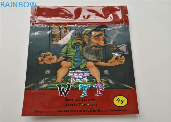 Small Size Herbal Incense Packaging Custom Logo Printed  With Aluminum Layer Laminated