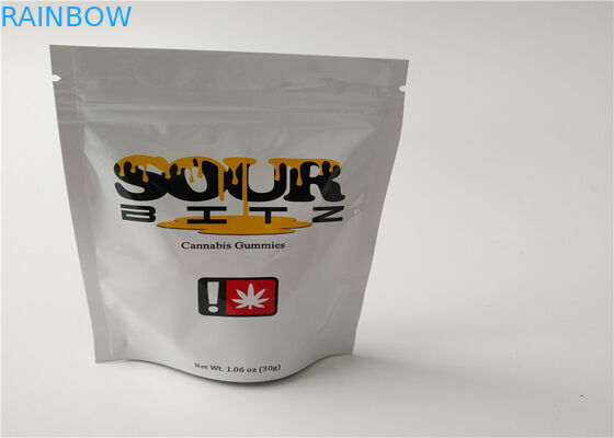 Buttom Closure Herbal Incense Packaging Gravure Printing With Airtight Zipper Seal