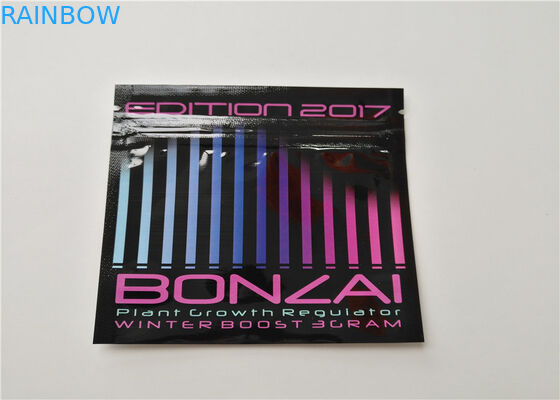 Buttom Closure Herbal Incense Packaging Gravure Printing With Airtight Zipper Seal