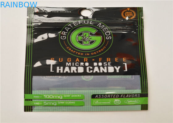 Buttom Closure Herbal Incense Packaging Gravure Printing With Airtight Zipper Seal