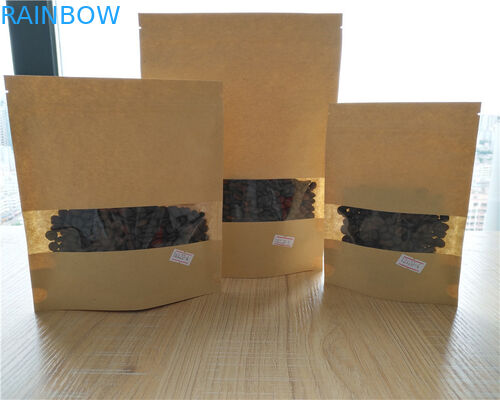 Resealable Zipper Paper Food Bags High Strength Full Color Printing For Dried Fruit Nut