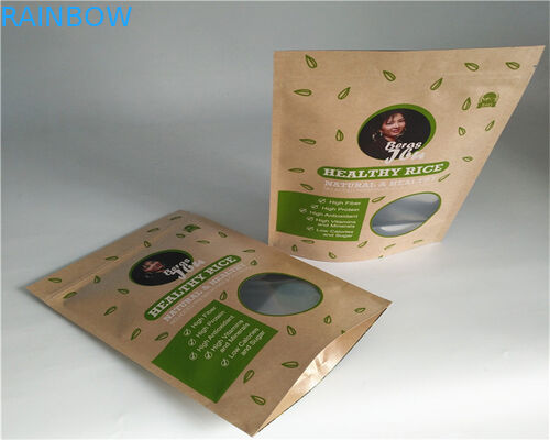 Resealable Zipper Paper Food Bags High Strength Full Color Printing For Dried Fruit Nut