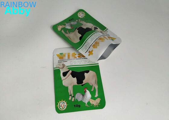 Logo Customized Pet Food Pouch , Gree Color Food Packaging Bags For Animals