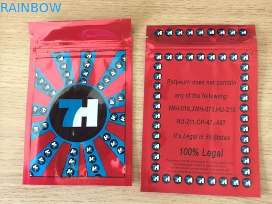 Glossy Foil Plastic Zipper Bags 7h Custom Label Printed For CBD Seeds Capsules