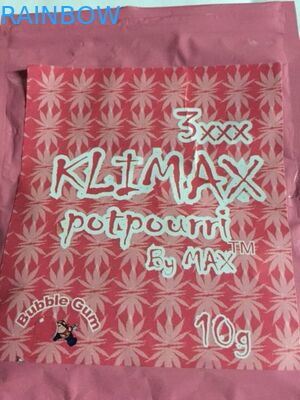 Smell Proof Herbal Incense Packaging , Plastic Zipper Bags For Food Packaging