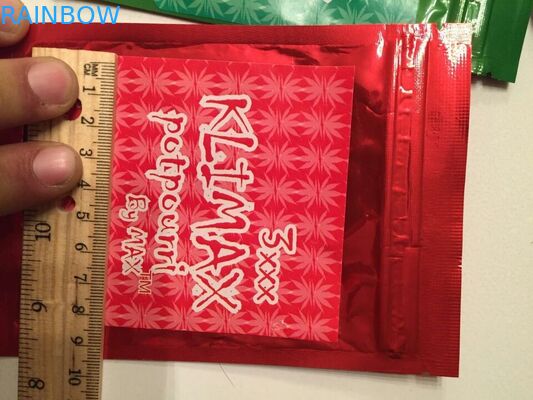 Smell Proof Herbal Incense Packaging , Plastic Zipper Bags For Food Packaging