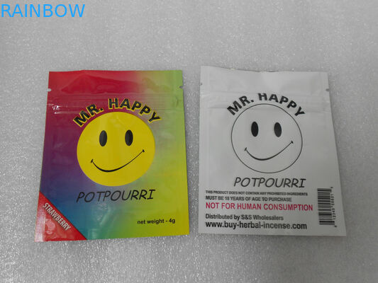 Food Grade Plastic Zipper Bags 8 Colors For CBD Product 46 * 33 * 30cm