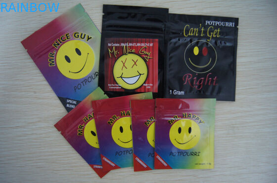 Food Grade Plastic Zipper Bags 8 Colors For CBD Product 46 * 33 * 30cm