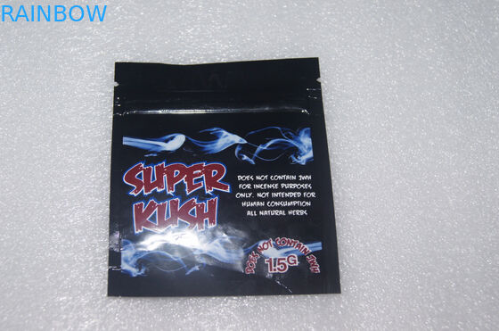 High Barrier Herbal Incense Packaging , PE Material Plastic Zipper Bags