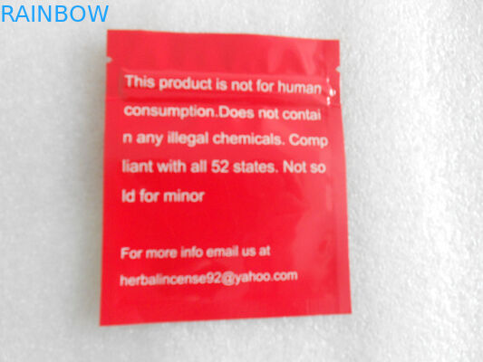 High Barrier Herbal Incense Packaging , PE Material Plastic Zipper Bags