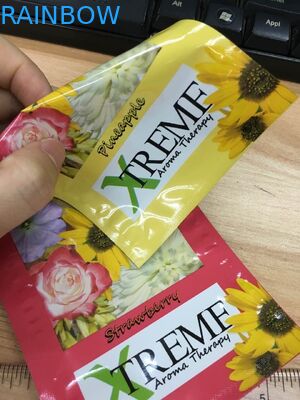 CBD Flower Herbal Incense Packaging , Medical Aluminum Foil Bags With Eight Colors