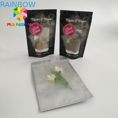 Clear Window Stand Up Pouch Bags For Food / Candy / Coffee 10000 MOQ
