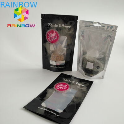 Clear Window Stand Up Pouch Bags For Food / Candy / Coffee 10000 MOQ