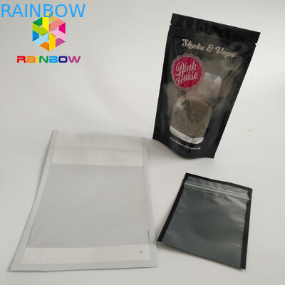 Clear Window Stand Up Pouch Bags For Food / Candy / Coffee 10000 MOQ
